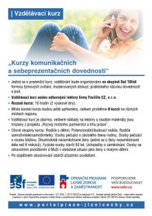 Leták - Kurzy komunikačních a sebeprezentačních dovedností